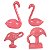 ENFEITE DECORATIVO FLAMINGOS EM CERAMICA CORAL DECORAÇÃO SALA ESCRITORIO 4 MODELOS - Imagem 1