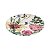 KIT 2 PRATOS DE SOBREMESA LINHA GARDEN EM CERAMICA BEGE FLORAL 20 CM MESA POSTA - Imagem 2