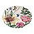 KIT 2 PRATOS DE SOBREMESA LINHA GARDEN EM CERAMICA BEGE FLORAL 20 CM MESA POSTA - Imagem 3