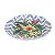 KIT 2 PRATOS DE SOBREMESA LINHA SUMMER EM CERAMICA ESTAMPA AZUL BRANCO FLORAL 20 CM MESA POSTA - Imagem 4