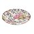 KIT 2 PRATOS DE SOBREMESA LINHA MONACO HORTENSIA EM CERAMICA BEGE FLORAL 20,5 CM MESA POSTA - Imagem 2