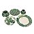 KIT 2 PRATOS FUNDOS LINHA FOLIAGE EM CERAMICA ESTAMPA BEGE E VERDE 21 CM MESA POSTA - Imagem 5