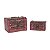 CONJUNTO DE 2 CAIXAS BAÚ DECORATIVAS EM MADEIRA DECORAÇÃO UTILIDADE PRESENTE - Imagem 1