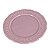 KIT 2 PRATOS RASOS EM CERAMICA ROSA LINHA ROMANTIC 27,5 CM MESA POSTA - Imagem 2