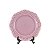 KIT 2 PRATOS DE SOBREMESA EM CERAMICA ROSA LINHA ROMANTIC 20,3 CM MESA POSTA - Imagem 1