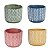 CACHEPOT MOSAICO EM CIMENTO RUSTICO 9,0 X 11 CM DECORAÇÃO E UTILIDADE 4 OPÇÕES DE CORES - Imagem 1