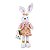 COELHO DA PÁSCOA FEMININO EM PELÚCIA 40 X 17 CM DECORAÇÃO DE AMBIENTES - Imagem 1