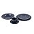 KIT 2 PRATOS RASOS ROMA DEEP BLUE EM CERÂMICA AZUL 26,5 CM MESA POSTA - Imagem 4