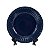 KIT 2 PRATOS RASOS ROMA DEEP BLUE EM CERÂMICA AZUL 26,5 CM MESA POSTA - Imagem 1