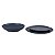 JOGO 2 PRATOS DE SOBREMESA LINHA BIO BOREAL EM CERAMICA AZUL 21,5 CM MESA POSTA - Imagem 5