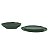 JOGO 2 PRATOS DE SOBREMESA LINHA BIO LEAF EM CERAMICA VERDE 21,5 CM MESA POSTA - Imagem 5