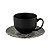 JOGO 2 XÍCARAS DE CHÁ COUP HERBARIUM CERÂMICA COM PIRES ESTAMPADO 200 ML MESA POSTA CHÁ E CAFÉ - Imagem 1