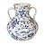 VASO DECORATIVO GRANDE EM CERÂMICA ESTAMPADA PARA FLORES NATURAIS OU PERMANENTES 34X30X28 CM - Imagem 1