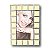 PORTA RETRATO DE METAL COM PEDRAS PLÁSTICAS 17 X 12 X 2 CM FOTOS 9 X 13 CM VERTICAL HORIZONTAL - Imagem 1