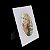 PORTA RETRATO DE VIDRO COM PÉROLAS EM RESINA 23 x 17,5 x 1 PARA FOTOS  10 X 15 CM VERTICAL E HORIZONTAL - Imagem 2