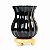 VASO DECORATIVO CERAMICA NEGRA FLORENÇA COM BASE 27 X 18 X 18 CM DECORAÇÃO E ARRANJOS - Imagem 1