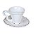 JOGO DE XICARAS DE CAFE EM CERAMICA BRANCA LINHA RENDADA PROVENCE 80 ML MESA POSTA 6 UNIDADES - Imagem 1