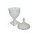 BOMBONIERE VASO DE VIDRO COM TAMPA 40 CM x 18 CM DECORAÇÃO E UTILIDADE - Imagem 3