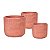 CACHEPOT TERRACOTA FRISO DOURADO EM CIMENTO DECORAÇÃO E UTILIDADE 3 OPÇÕES DE TAMANHO - Imagem 1