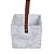 CACHEPOT BRANCO SUSPENSO COM ALÇAS EM CIMENTO 12,5x14,5x14,5 CM DECORAÇÃO E ARRANJOS - Imagem 2