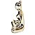 ENFEITE ESCULTURA YOGA PORCELANA DOURADA 11 X 5 X 8 CM DECORAÇÃO DE AMBIENTES - Imagem 2
