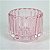 PORTA VELA REDONDO DE VIDRO FRISADO ROSA 7 X 9 CM DECORAÇÃO MESA POSTA - Imagem 3
