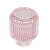 PORTA VELAS REDONDO DE VIDRO FRISADO ROSA 8,5 X 6,5 CM DECORAÇÃO MESA POSTA - Imagem 2