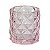 PORTA VELA REDONDO DE VIDRO ROSA BICO DE JACA 7,5 X 7 CM DECORAÇÃO MESA POSTA - Imagem 1