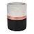 VASO REDONDO EM CIMENTO PRETO E COBRE 13 X 10,5 CM DECORAÇÃO E ARRANJOS FLORAIS - Imagem 1
