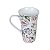CANECA EM CERAMICA BRANCA ESTAMPA MOTIVOS FLORAIS 510 ML MESA POSTA 2 OPÇÕES DE KITS - Imagem 2