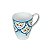 CANECA EM CERAMICA BRANCA ESTAMPADA COM FLORES AZUIS E VERMELHAS 300 ML MESA POSTA 2 OPÇÕES DE KITS - Imagem 2