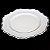 KIT 2 SOUSPLATS REDONDOS EM POLIPROPILENO BRANCO COM BORDAS PRATEADAS 33 CM MESA POSTA - Imagem 2