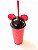 COPO PLÁSTICO COM TAMPA E CANUDO 450 ML ORELHAS RATINHO FESTA INFANTIL 3 OPÇÕES DE KITS - Imagem 3