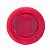 KIT 2 SOUSPLATS REDONDOS DE VIDRO RAIADO VERMELHO 33 CM MESA POSTA - Imagem 1