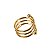 PORTA GUARDANAPO ESPIRAL CILÍNDRICO EM METAL DOURADO 4,5 X 3,5 X 4,5 CM MESA POSTA JOGO COM 4 UNIDADES - Imagem 2