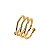 PORTA GUARDANAPO ESPIRAL CILÍNDRICO EM METAL DOURADO 4,5 X 3,5 X 4,5 CM MESA POSTA JOGO COM 4 UNIDADES - Imagem 1