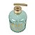 SABONETEIRA PARA SABÃO LIQUIDO DE VIDRO VERDE COM DISPENSADOR PLASTICO DOURADO 400 ML CASA BANHEIRO UTILIDADE - Imagem 3