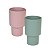 CACHEPOT REDONDO EM CIMENTO 24,5 X 15,5 CM DECORAÇÃO E ARRANJOS FLORAIS 2 OPÇÕES DE CORES - Imagem 1