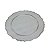 KIT 2 SOUSPLATS REDONDOS EM POLIPROPILENO CINZA BORDA DECORADA  32,5 CM MESA POSTA - Imagem 2