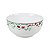 KIT 2 BOWLS EM CERAMICA ESMALTADA BRANCA ESTAMPA FLORES E FRUTOS 500 ML 13,8 CM MESA POSTA E UTILIDADE - Imagem 1
