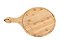 TÁBUA DE CORTE REDONDA COM CABO E ALÇA EM BAMBU NATURAL 44 X 23,5 X 1 CM UTILIDADE COZINHA - Imagem 2