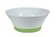 SALADEIRA EM CERÂMICA ESMALTADA VERDE E BRANCA 25,5 CM MESA POSTA - Imagem 1