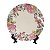 KIT 2 PRATOS RASOS LINHA MONACO HORTENSIA EM CERAMICA BEGE BORDA FLORAL 26,5 CM MESA POSTA - Imagem 1