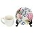 CONJUNTO XÍCARAS DE CAFÉ LINHA MONACO HORTENSIA EM CERÂMICA BRANCA PIRES ESTAMPA BEGE FLORAL 70 ML MESA POSTA 6 UNIDADES - Imagem 2