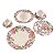 CONJUNTO XÍCARAS DE CAFÉ LINHA MONACO HORTENSIA EM CERÂMICA BRANCA PIRES ESTAMPA BEGE FLORAL 70 ML MESA POSTA 6 UNIDADES - Imagem 4