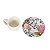 CONJUNTO XÍCARAS DE CAFÉ LINHA MONACO HORTENSIA EM CERÂMICA BRANCA PIRES ESTAMPA BEGE FLORAL 70 ML MESA POSTA 6 UNIDADES - Imagem 3