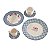 KIT 2 PRATOS FUNDOS LINHA MONACO SOFT BLUE EM CERAMICA BEGE AZUL ROSA 22 CM MESA POSTA - Imagem 4