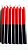 Vela palito Vermelho e Preto 18 cm Kg - Imagem 1
