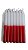 Vela palito Branca e Vermelho 18 cm 1 Kg - Imagem 1