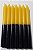 Vela palito Amarelo e Preto 18 cm 1 Kg - Imagem 1